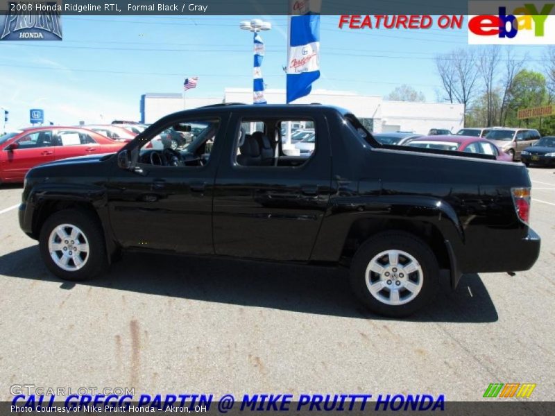 Formal Black / Gray 2008 Honda Ridgeline RTL