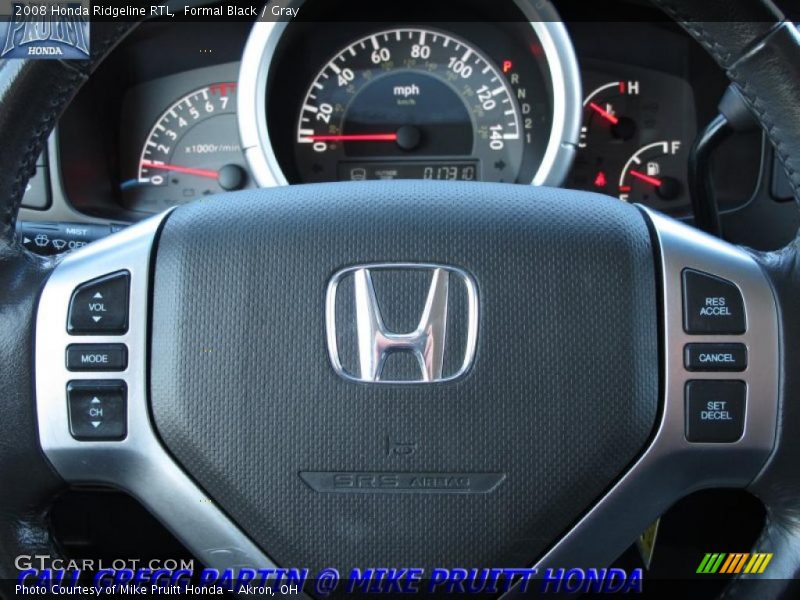 Formal Black / Gray 2008 Honda Ridgeline RTL