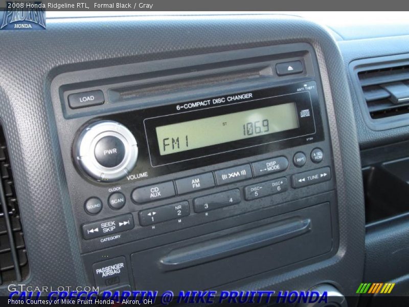 Formal Black / Gray 2008 Honda Ridgeline RTL