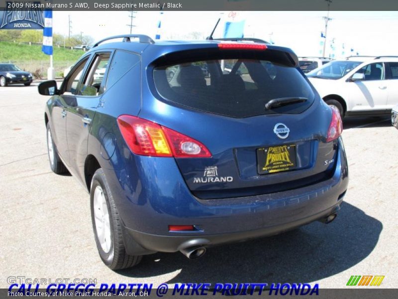 Deep Sapphire Metallic / Black 2009 Nissan Murano S AWD