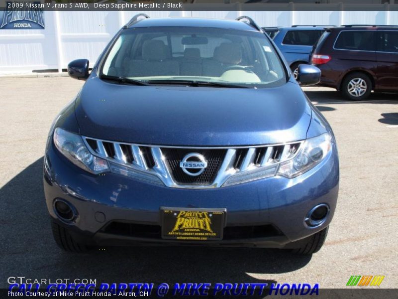 Deep Sapphire Metallic / Black 2009 Nissan Murano S AWD