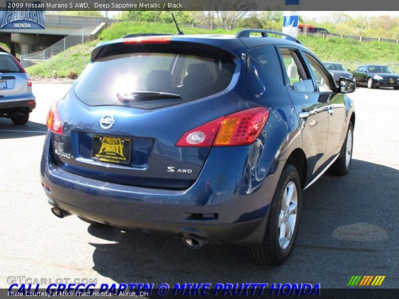 Deep Sapphire Metallic / Black 2009 Nissan Murano S AWD