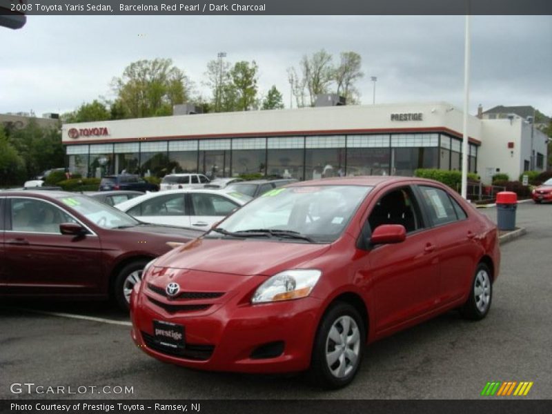 Barcelona Red Pearl / Dark Charcoal 2008 Toyota Yaris Sedan