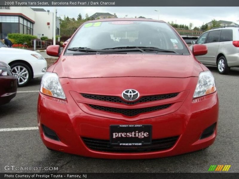 Barcelona Red Pearl / Dark Charcoal 2008 Toyota Yaris Sedan