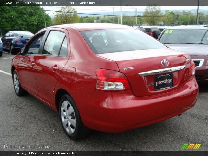 Barcelona Red Pearl / Dark Charcoal 2008 Toyota Yaris Sedan