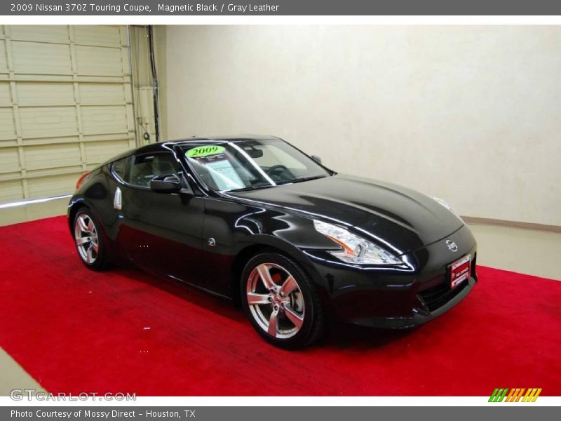 Magnetic Black / Gray Leather 2009 Nissan 370Z Touring Coupe