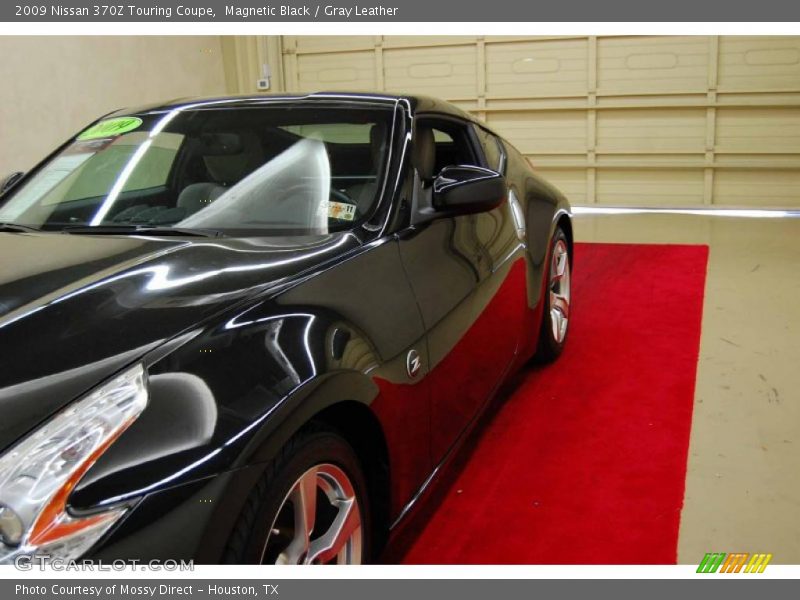 Magnetic Black / Gray Leather 2009 Nissan 370Z Touring Coupe