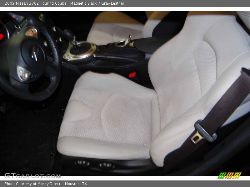 Magnetic Black / Gray Leather 2009 Nissan 370Z Touring Coupe