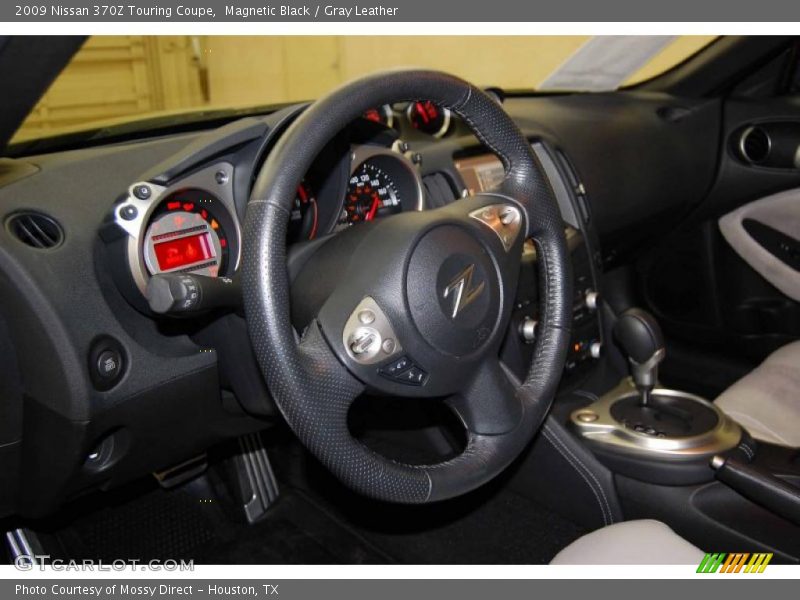 Magnetic Black / Gray Leather 2009 Nissan 370Z Touring Coupe