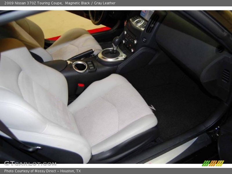 Magnetic Black / Gray Leather 2009 Nissan 370Z Touring Coupe