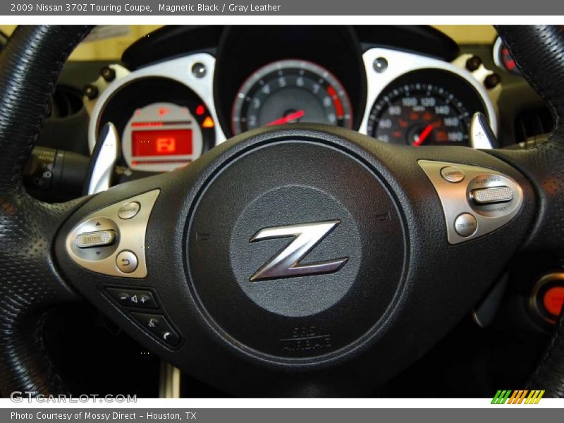 Magnetic Black / Gray Leather 2009 Nissan 370Z Touring Coupe