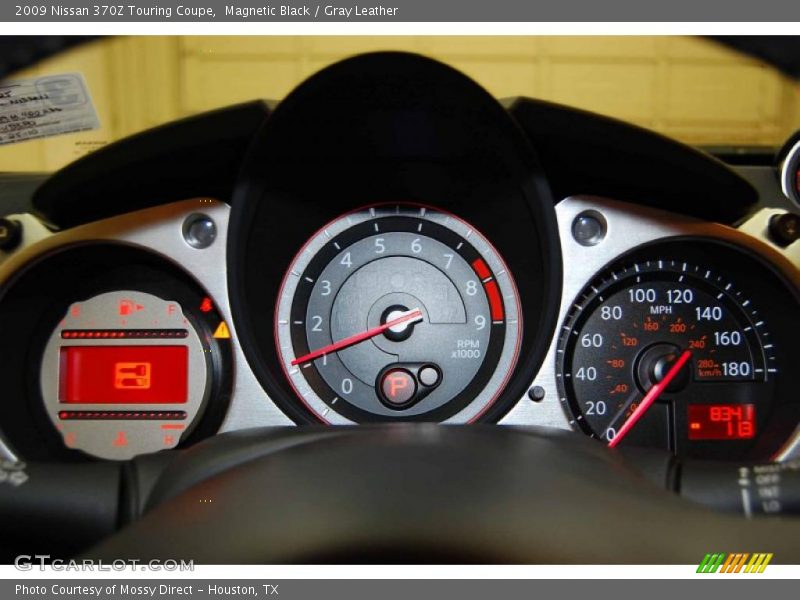 Magnetic Black / Gray Leather 2009 Nissan 370Z Touring Coupe