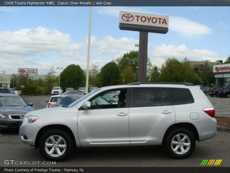 Classic Silver Metallic / Ash Gray 2008 Toyota Highlander 4WD