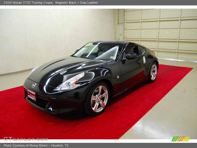 Magnetic Black / Gray Leather 2009 Nissan 370Z Touring Coupe