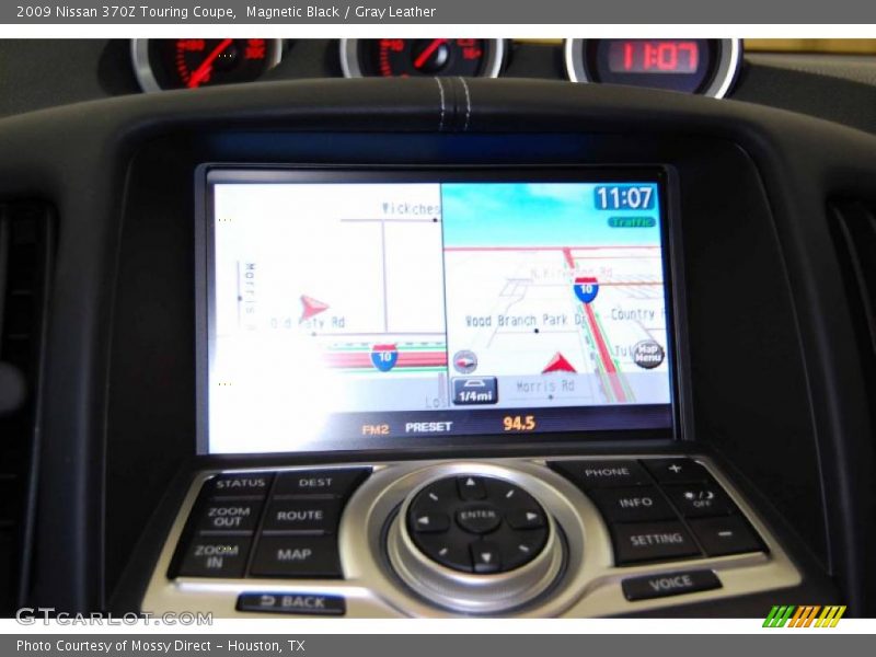Magnetic Black / Gray Leather 2009 Nissan 370Z Touring Coupe