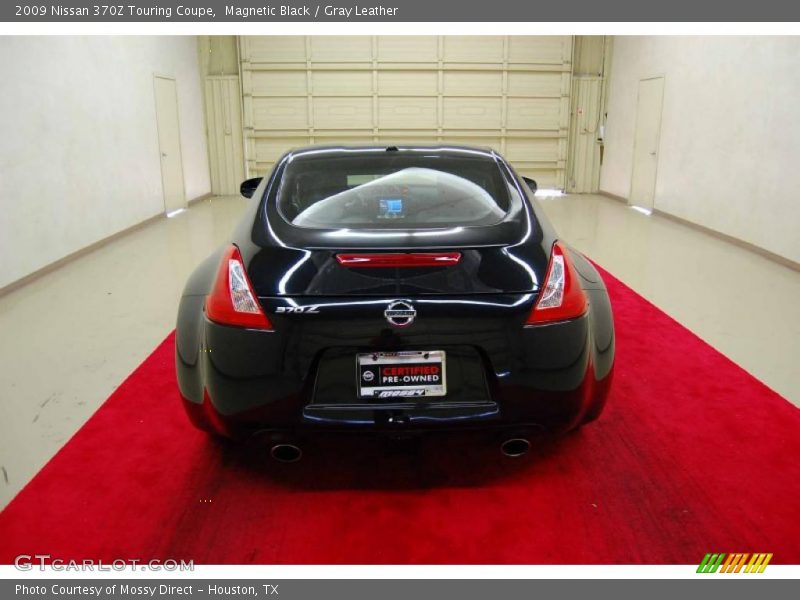 Magnetic Black / Gray Leather 2009 Nissan 370Z Touring Coupe