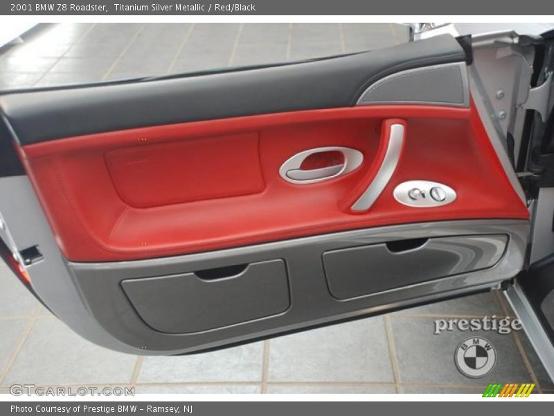 Titanium Silver Metallic / Red/Black 2001 BMW Z8 Roadster