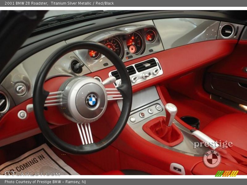 Titanium Silver Metallic / Red/Black 2001 BMW Z8 Roadster
