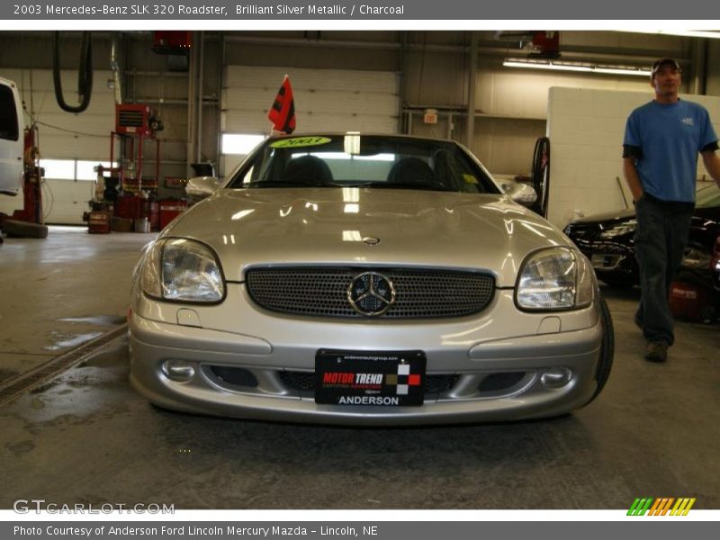 Brilliant Silver Metallic / Charcoal 2003 Mercedes-Benz SLK 320 Roadster