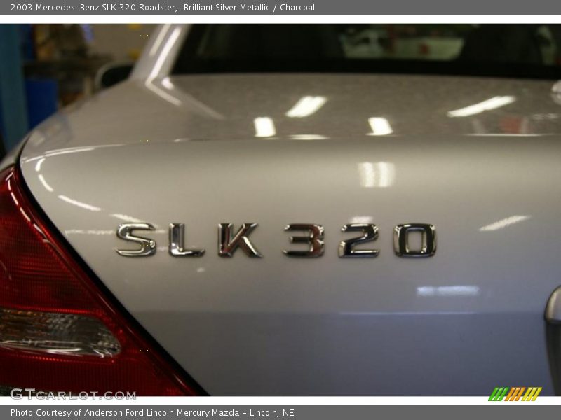 Brilliant Silver Metallic / Charcoal 2003 Mercedes-Benz SLK 320 Roadster