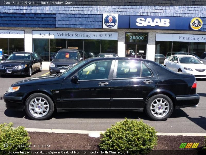 Black / Medium Gray 2001 Saab 9-5 Sedan