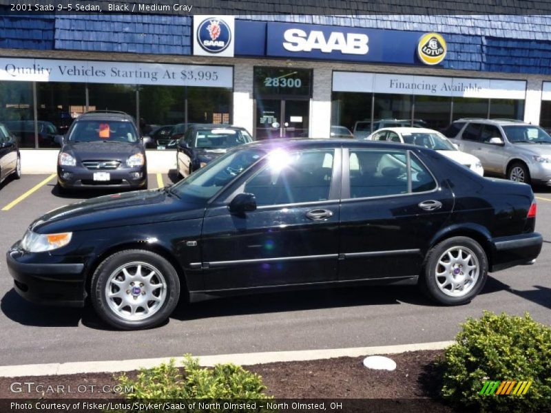 Black / Medium Gray 2001 Saab 9-5 Sedan