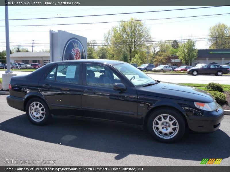 Black / Medium Gray 2001 Saab 9-5 Sedan