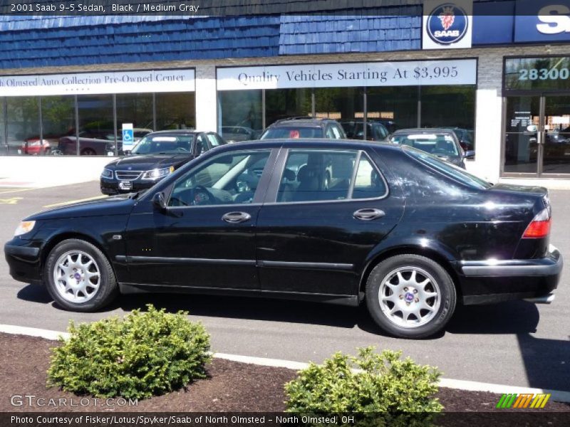 Black / Medium Gray 2001 Saab 9-5 Sedan