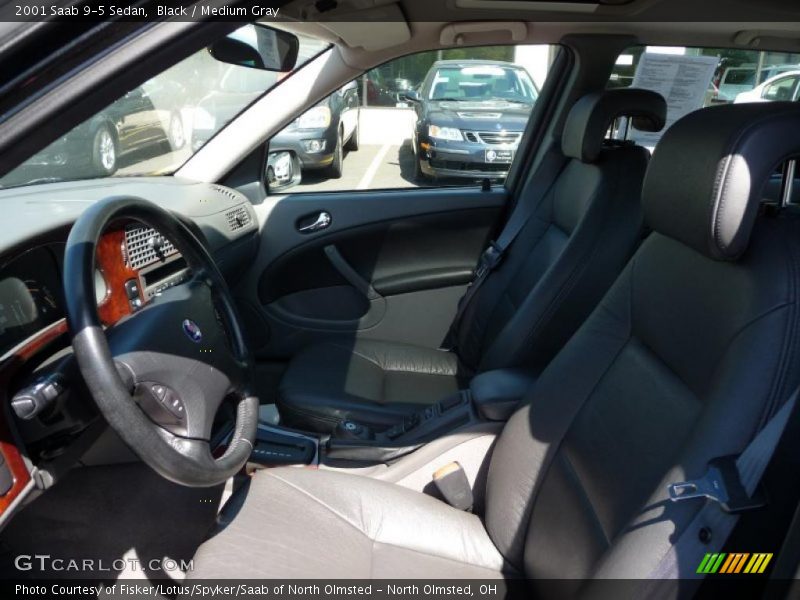 Black / Medium Gray 2001 Saab 9-5 Sedan