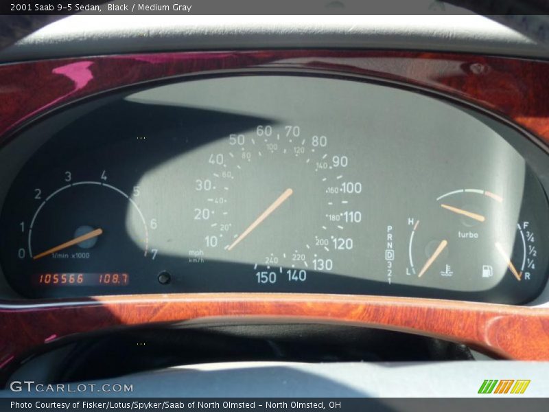 Black / Medium Gray 2001 Saab 9-5 Sedan