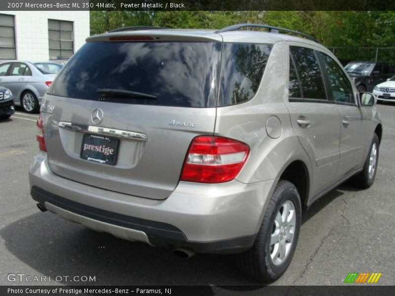 Pewter Metallic / Black 2007 Mercedes-Benz ML 350 4Matic