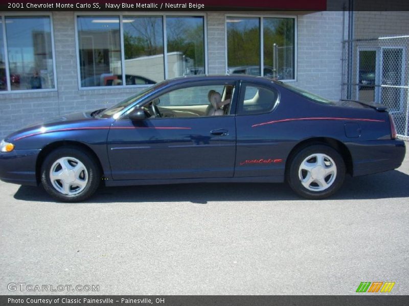 Navy Blue Metallic / Neutral Beige 2001 Chevrolet Monte Carlo SS