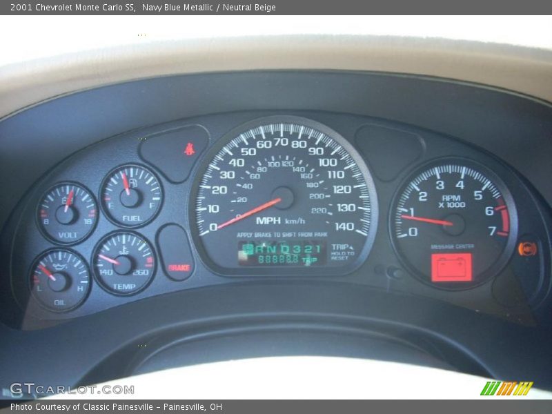 Navy Blue Metallic / Neutral Beige 2001 Chevrolet Monte Carlo SS