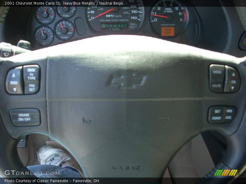 Navy Blue Metallic / Neutral Beige 2001 Chevrolet Monte Carlo SS