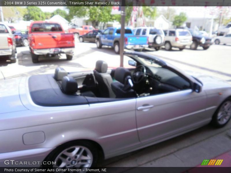 Titanium Silver Metallic / Black 2004 BMW 3 Series 325i Convertible