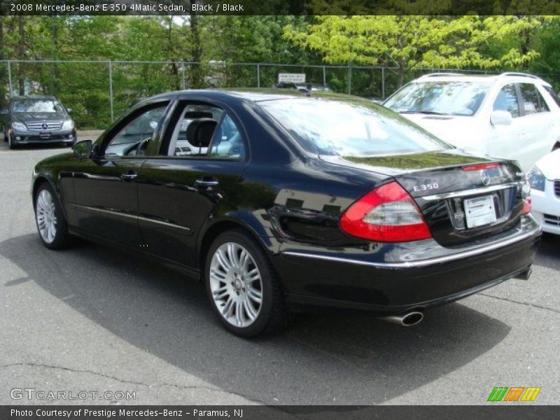 Black / Black 2008 Mercedes-Benz E 350 4Matic Sedan