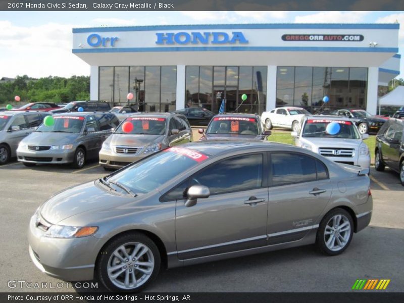 Galaxy Gray Metallic / Black 2007 Honda Civic Si Sedan
