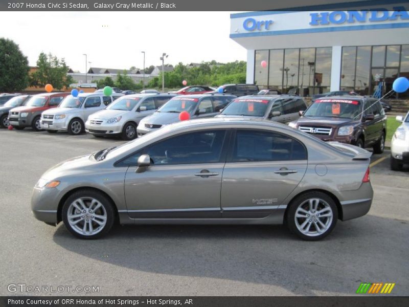 Galaxy Gray Metallic / Black 2007 Honda Civic Si Sedan