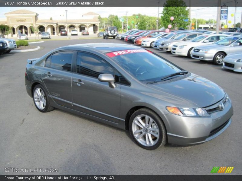 Galaxy Gray Metallic / Black 2007 Honda Civic Si Sedan