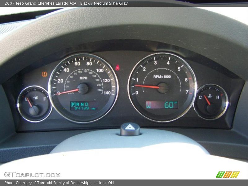 Black / Medium Slate Gray 2007 Jeep Grand Cherokee Laredo 4x4