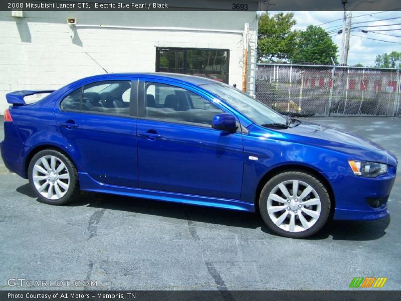 Electric Blue Pearl / Black 2008 Mitsubishi Lancer GTS