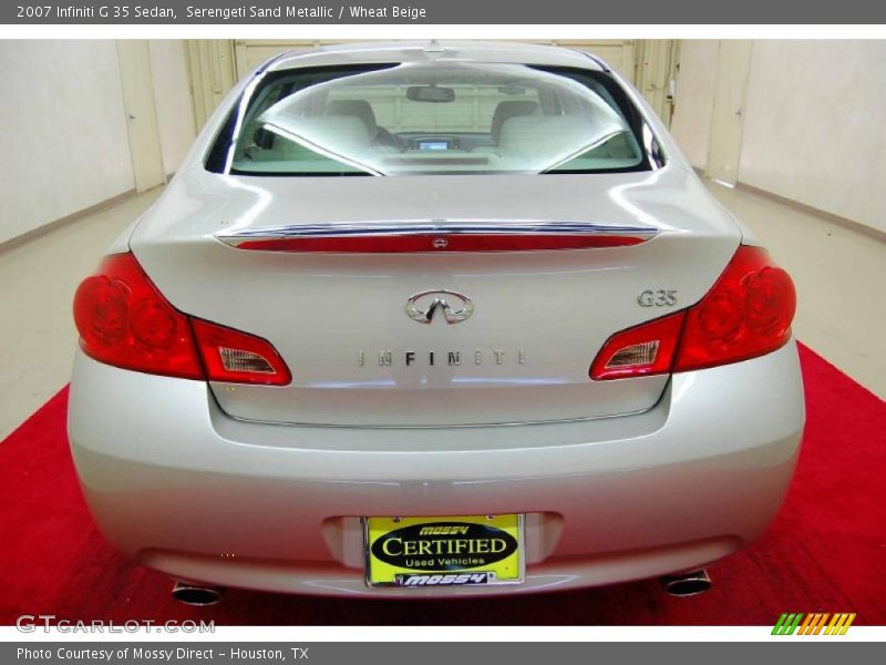 Serengeti Sand Metallic / Wheat Beige 2007 Infiniti G 35 Sedan