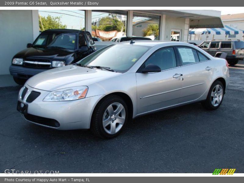 Quicksilver Metallic / Ebony 2009 Pontiac G6 Sedan