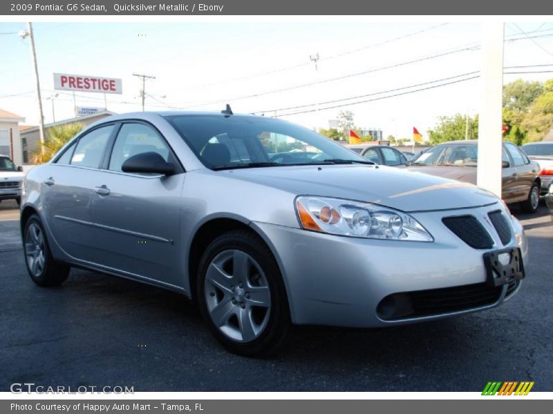 Quicksilver Metallic / Ebony 2009 Pontiac G6 Sedan