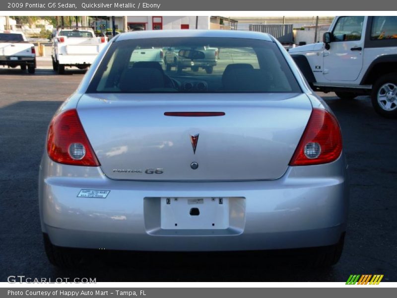 Quicksilver Metallic / Ebony 2009 Pontiac G6 Sedan