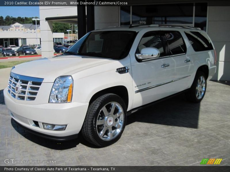 White Diamond / Cashmere/Cocoa 2010 Cadillac Escalade ESV Premium
