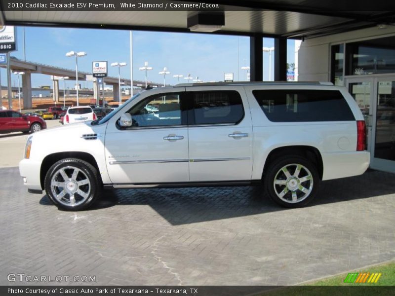 White Diamond / Cashmere/Cocoa 2010 Cadillac Escalade ESV Premium