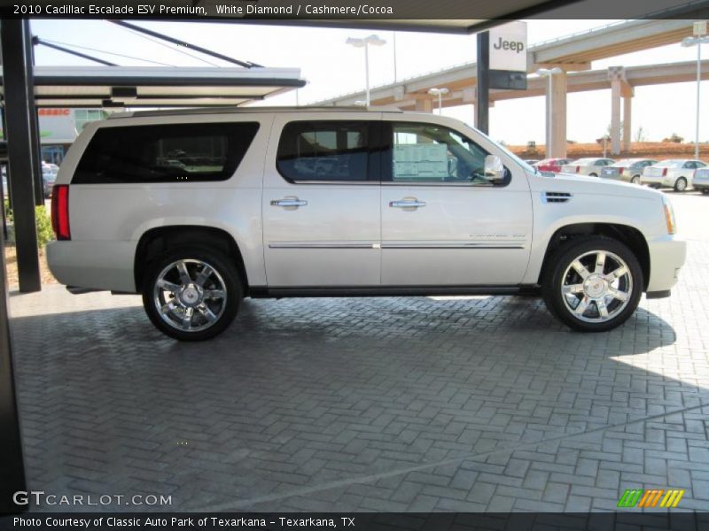 White Diamond / Cashmere/Cocoa 2010 Cadillac Escalade ESV Premium