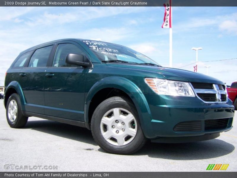 Melbourne Green Pearl / Dark Slate Gray/Light Graystone 2009 Dodge Journey SE