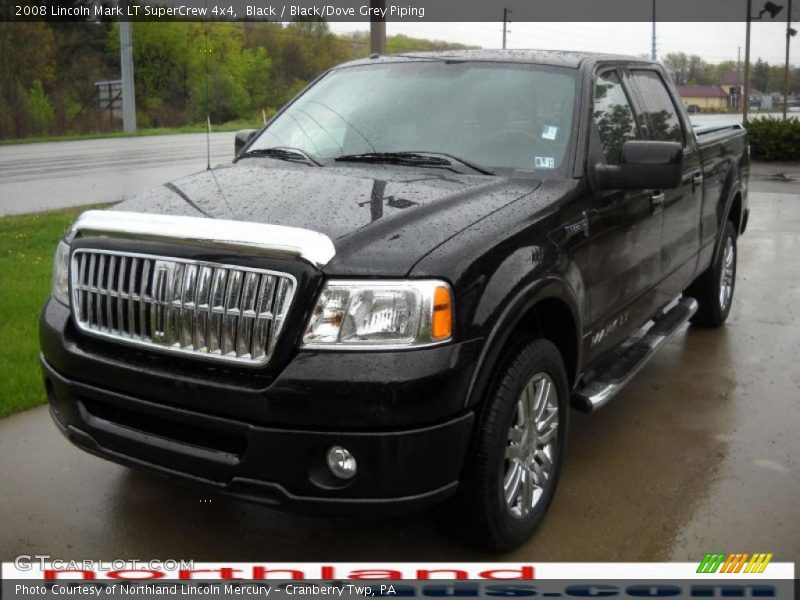 Black / Black/Dove Grey Piping 2008 Lincoln Mark LT SuperCrew 4x4